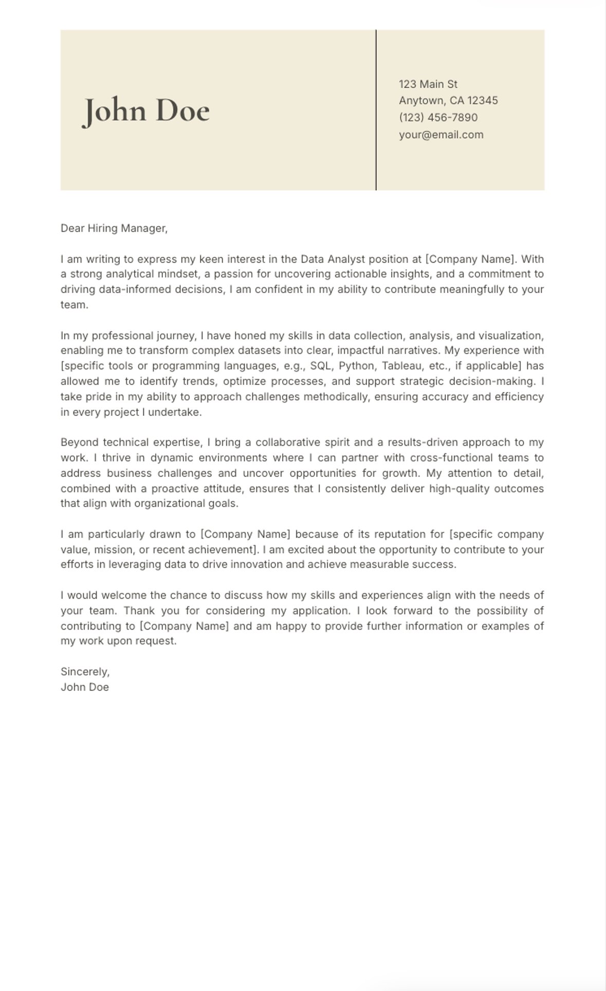 Cover Letter Examples - Behired, image size:1179x1928