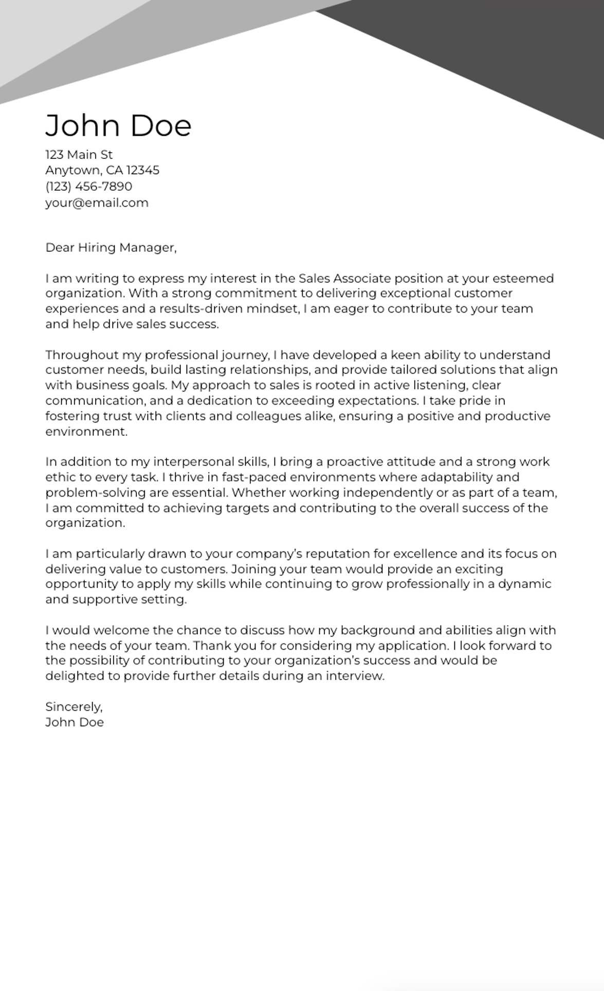 Cover Letter Examples - Behired, image size:1175x1928